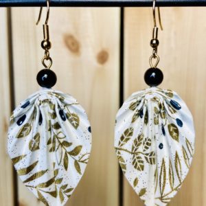 Feuilles Chakra & Origami - Agate noire