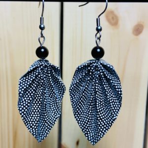 Feuilles Chakra & Origami - Agate noire