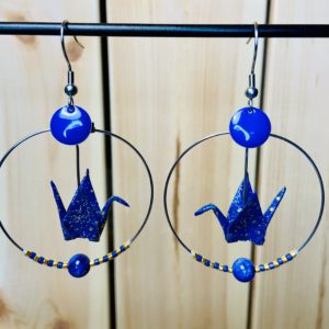 Créoles Chakra & Origami - Lapis Lazuli