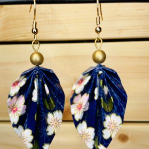 Feuilles Perles & Origami - Verre de bohême