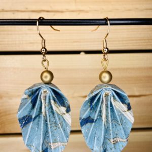 Feuilles Perles & Origami - Verre de bohême