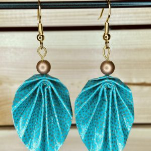 Feuilles Perles & Origami - Verre de bohême