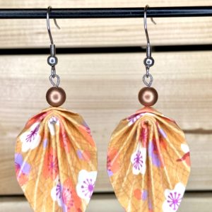Feuilles Perles & Origami - Verre de bohême