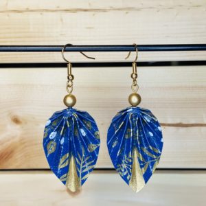 Feuilles Perles & Origami - Verre de bohême