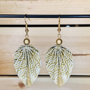 Feuilles Perles & Origami - Verre de bohême