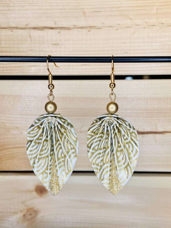 Feuilles Perles & Origami - Verre de bohême