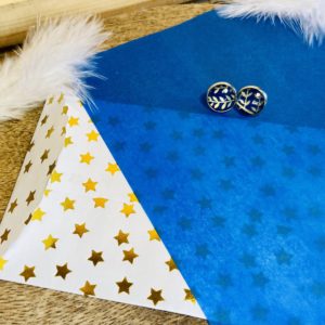 Emballage cadeau pour les bijoux - Etoiles dorées