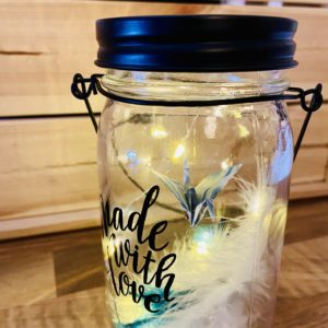 Lanterne Led Origami – Bocal en verre