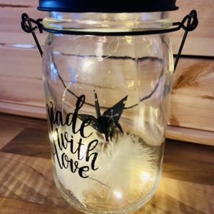 Lanterne Led Origami – Bocal en verre