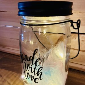 Lanterne Led Origami – Bocal en verre
